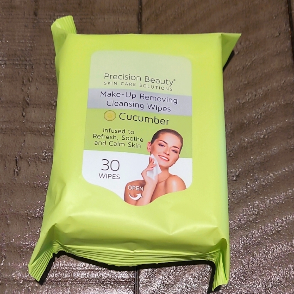 Precision Beauty Cucumber Makeup Removing Cleansing Wipes New Sealed